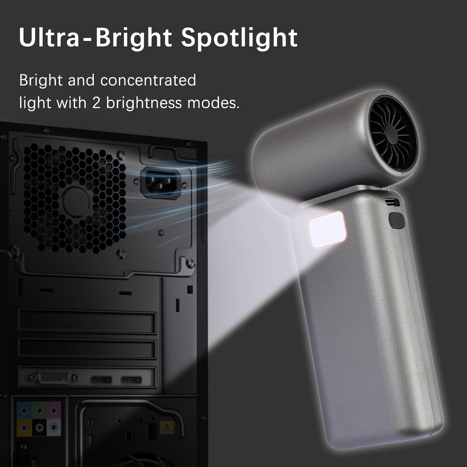 Air Duster – 100000RPM Cordless Violent Fan Blower with 5-Speed Settings, Fast Charging, Brushless Motor, Dust Removal for Car, PC, Keyboard, Home, Outdoor Use